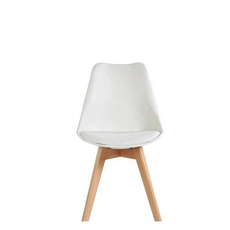 French Style Dinning Tulip Plastic Wooden Legs Chair