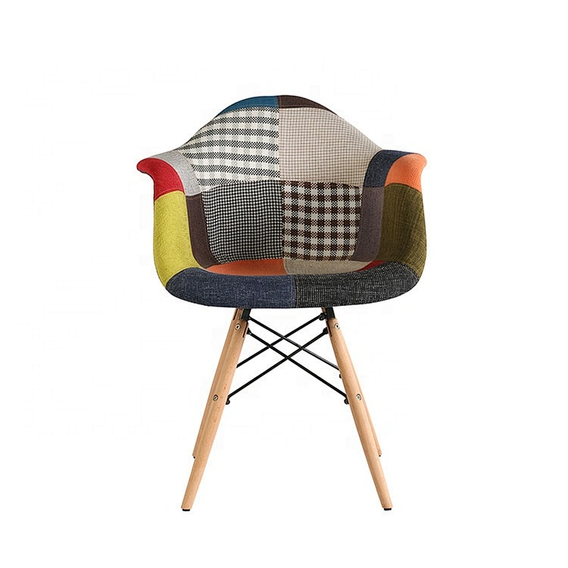 Modern furniture upholstered fabric armrest cafe dining chair