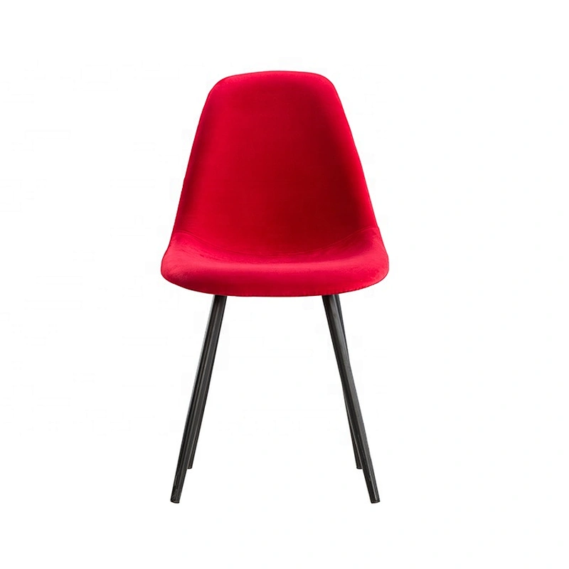 Low back cafe style simple modern metal dining chair