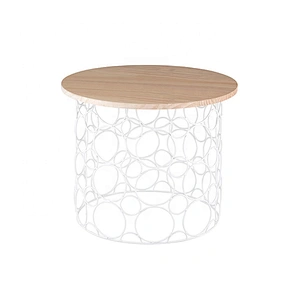 Indoor Furniture 3.5kg round steel wire base table
