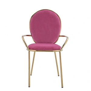 New style commercial products soft fabric metal tube fabric dining chair