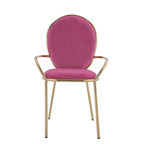 New style commercial products soft fabric metal tube fabric dining chair