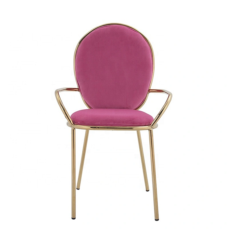 New style commercial products soft fabric metal tube fabric dining chair