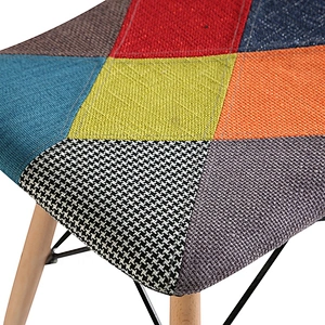 Elegant leisure backless design splice fabric dining side chair