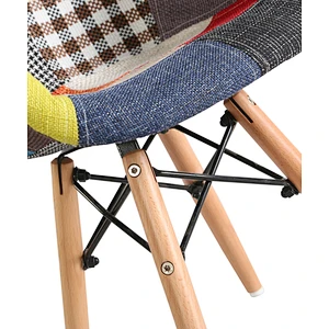 Fabric modern design plastic dinning chairs with armchair