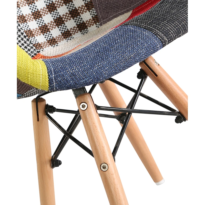 Fabric modern design plastic dinning chairs with armchair