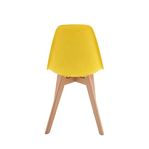 Classic design tulip wooden dining chair with leather covers cushions