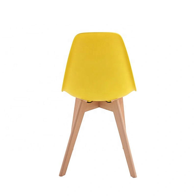 Classic design tulip wooden dining chair with leather covers cushions