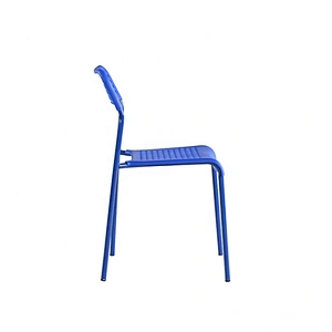 Modern Simple outdoor furniture dining stackable plastic leisure chair without arm