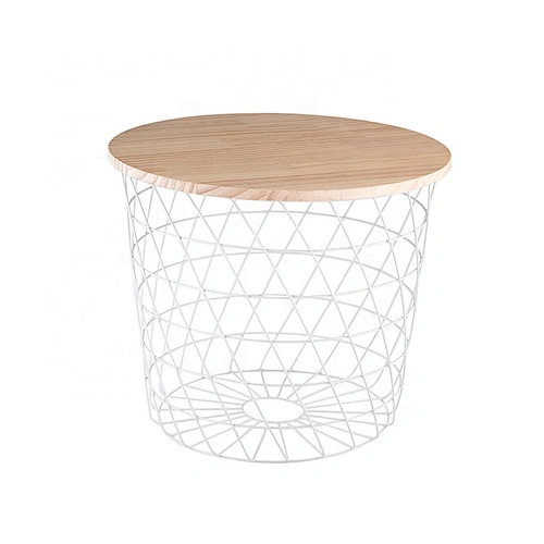 Indoor Furniture 3.5kg round steel wire base table
