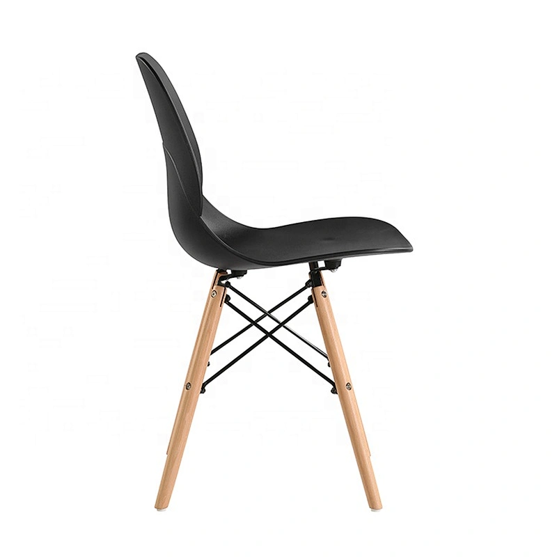 Modern multifunction cafe pp chair with wood legs