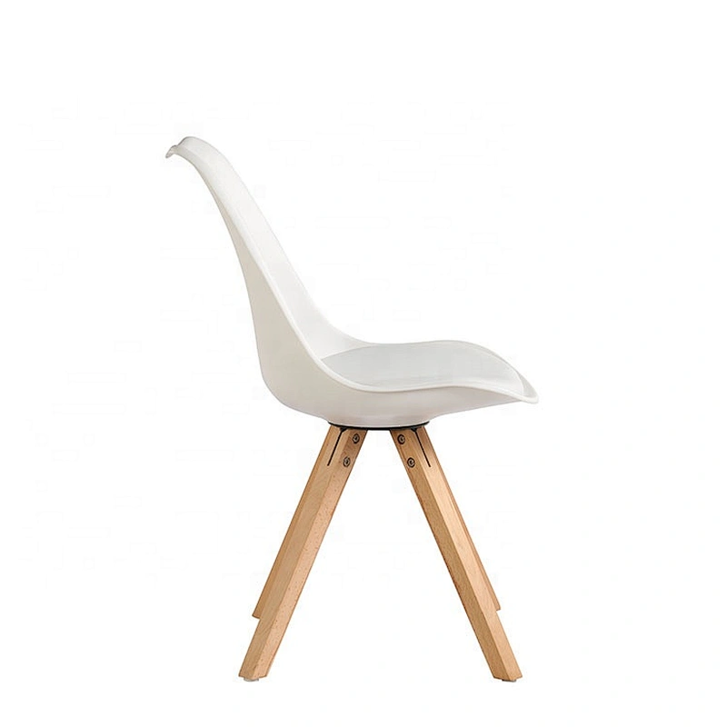 No armrest leather cushion dining Plastic Tulip chair