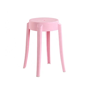 Full pp material restaurant lovely color pink plastic chair