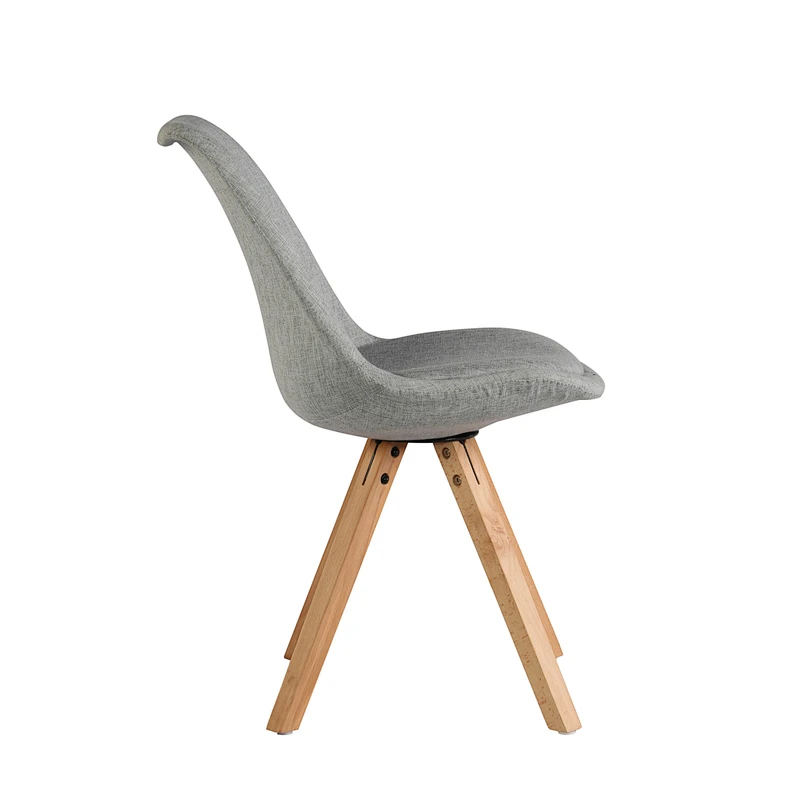 High quality durable leisure hot sale modern new design PP seat beech leg popular wholesale plastic dining chair with cushion