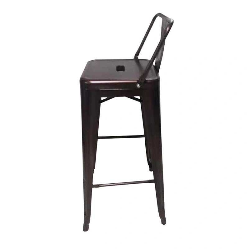 Red Coper Modern Industrial Vintage High Swing Metal Bar Chair