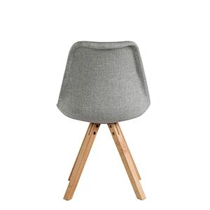 High quality durable leisure hot sale modern new design PP seat beech leg popular wholesale plastic dining chair with cushion