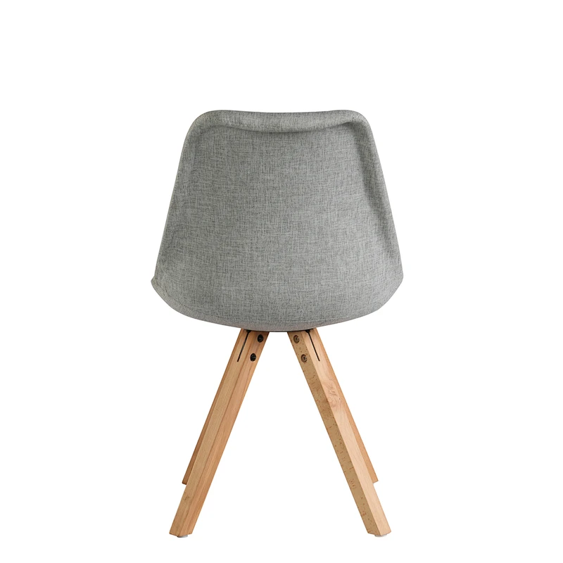 High quality durable leisure hot sale modern new design PP seat beech leg popular wholesale plastic dining chair with cushion