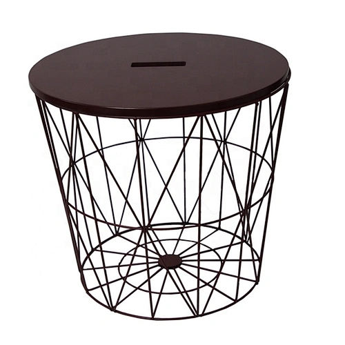 3.5 KG Living room side round iron wire coffee table
