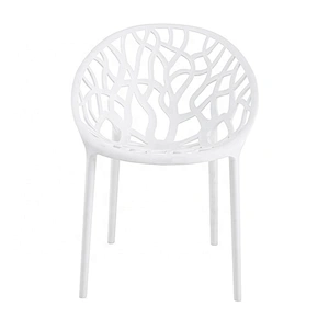 Stackable dining room garden white pp pc plastic chair