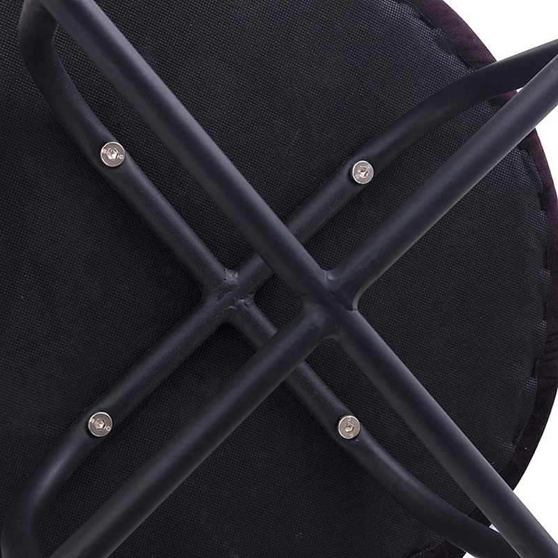 Anti static simple modern style fabric stackable chair with metal leg
