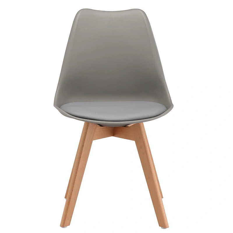 Hot sale Furniture PP Seat With Beech Wood Legs tulip Dinning Chair