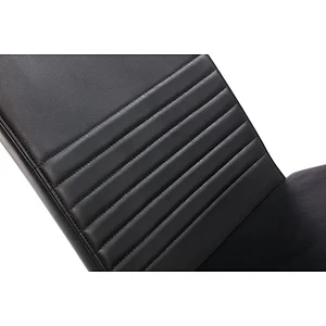 Modern chrome metal frame armless upholstered office dining outdoor metal chair