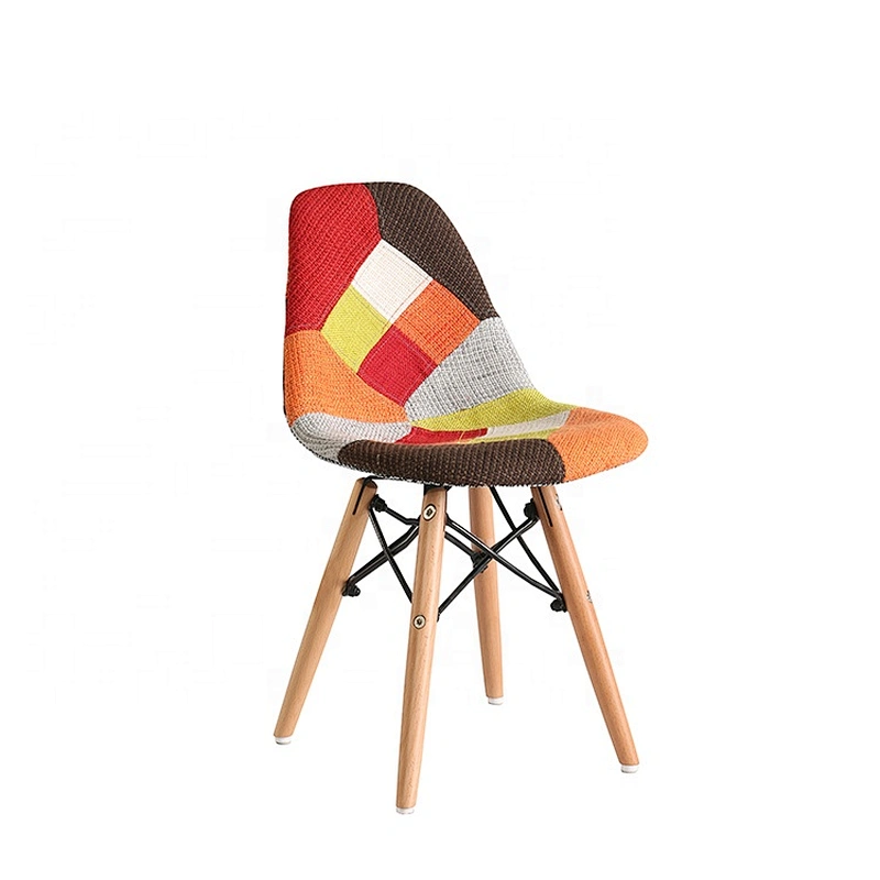 Commerical wood legs comfortable chair patchwork