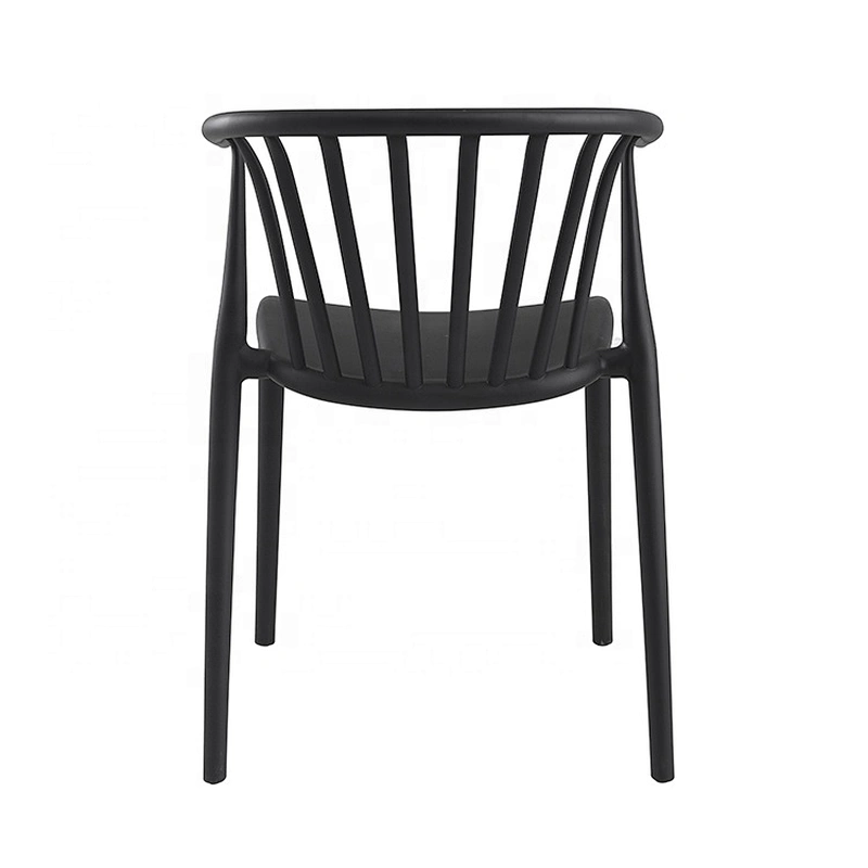 Living room catering restaurant PP stacking black plastic chair