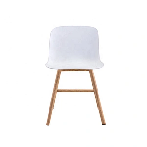 Living room restaurant furniture armless white plastic chair