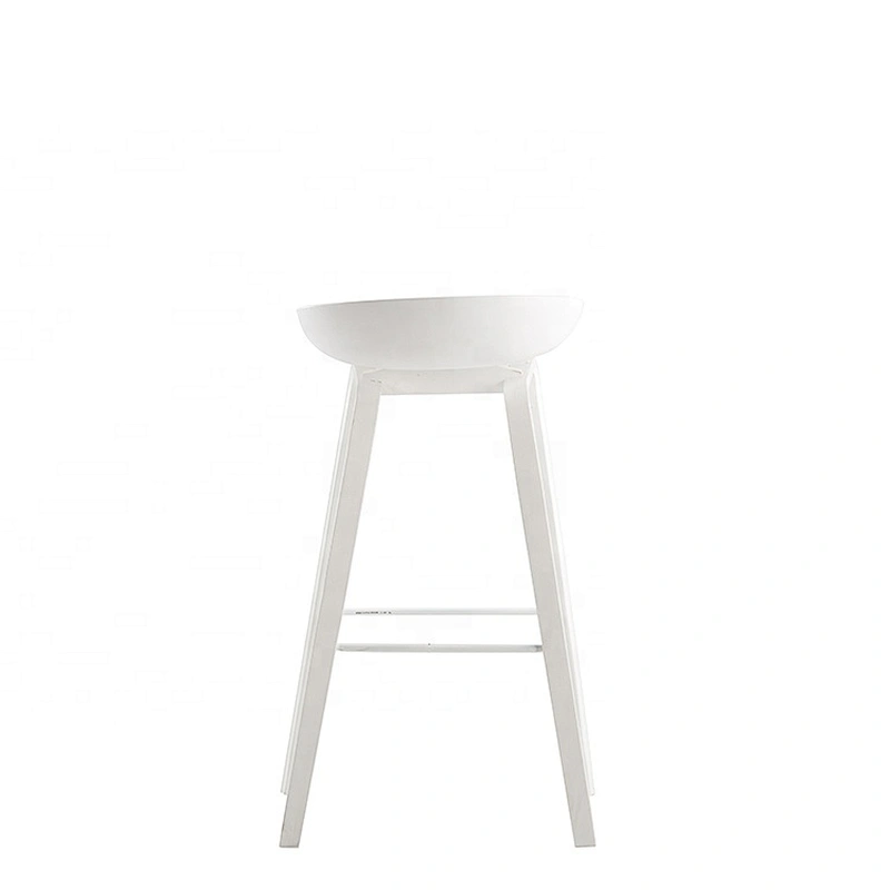Backless metal bar stool legs modern barstool white