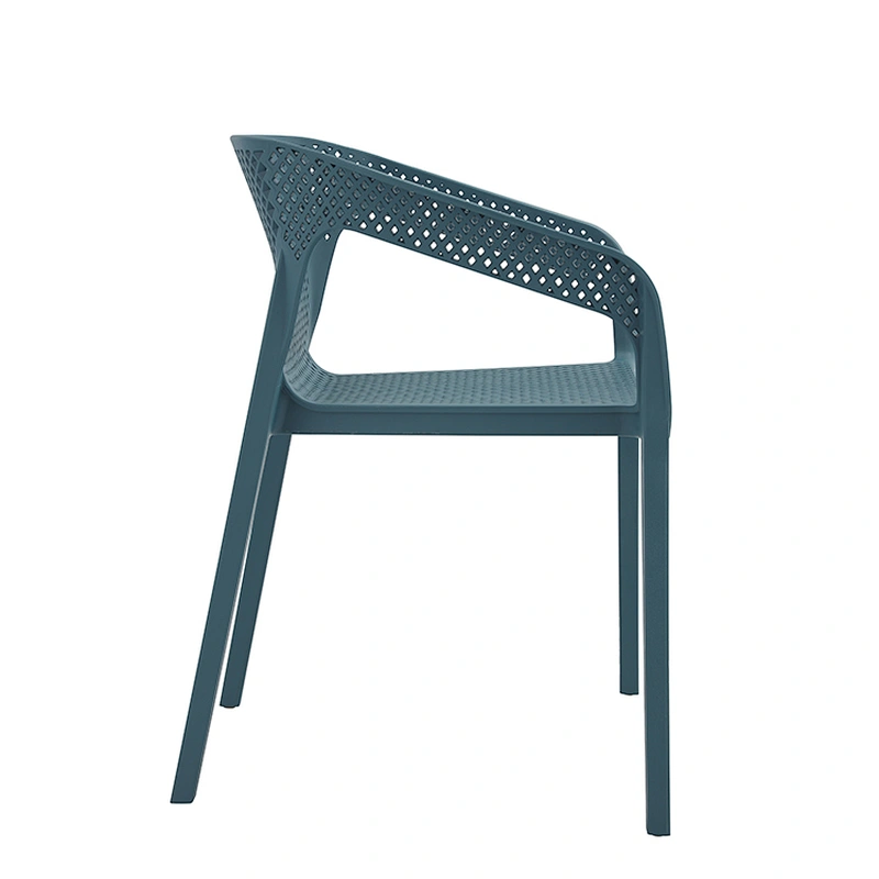 Comfortable restaurant outdoor garden arm stackable plastic chair