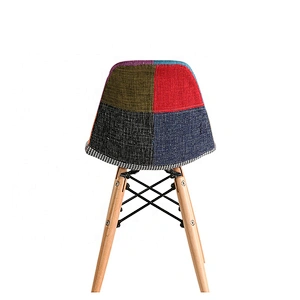 Modern style cheap solid wood legs patchwork dining chair