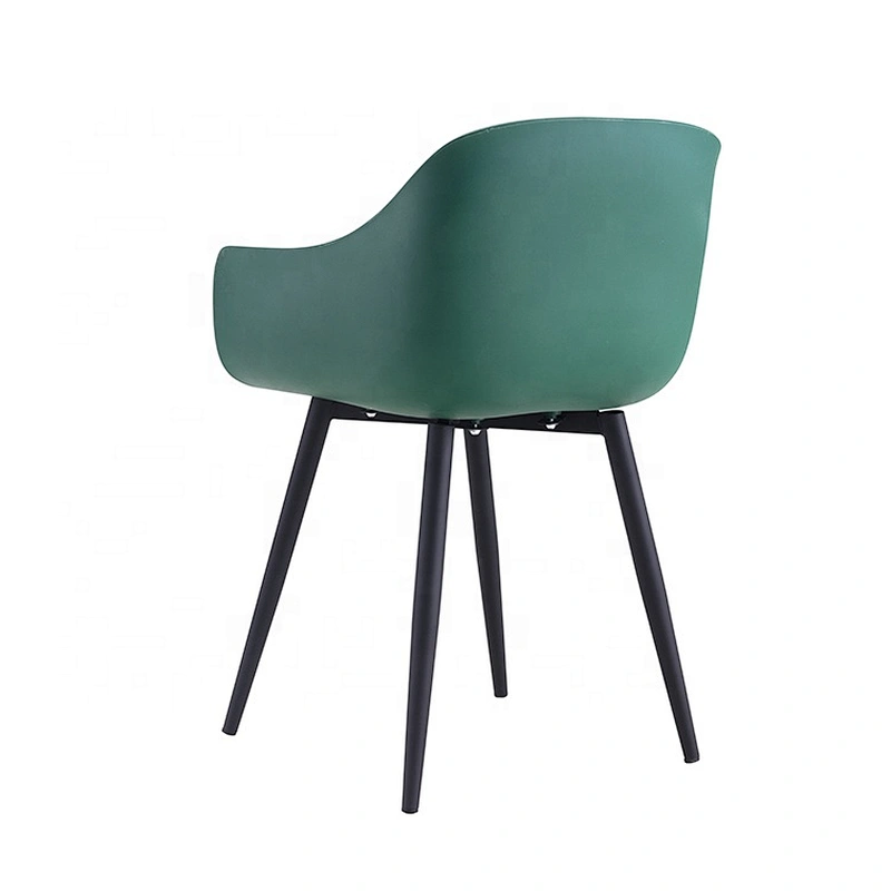 Simple modern restaurant leisure armrest stacking plastic chair