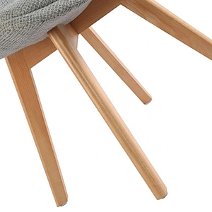 Wholesale living room upholstered plastic seat beech wood legs dining chairs