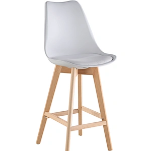 Modern Plastic Long Wooden Leg Dining Chair