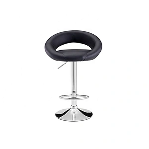 PU seat modern style adjustable leather swivel grey barstool