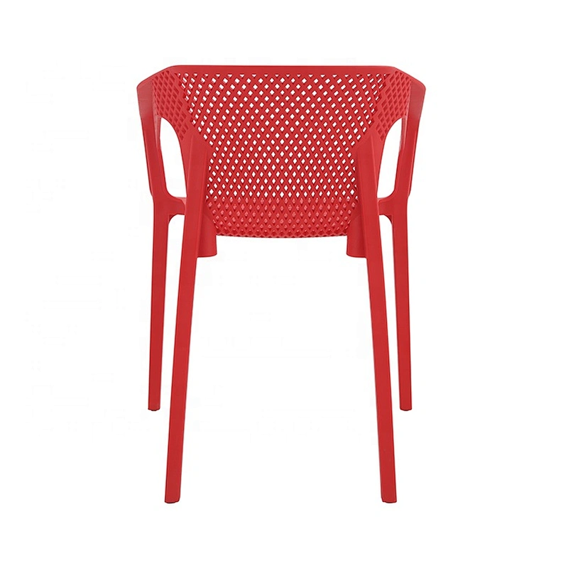 Comfortable restaurant outdoor garden arm stackable plastic chair