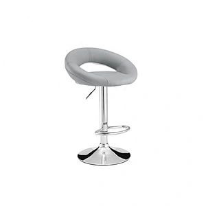 PU seat modern adjustable leather swivel black barstool