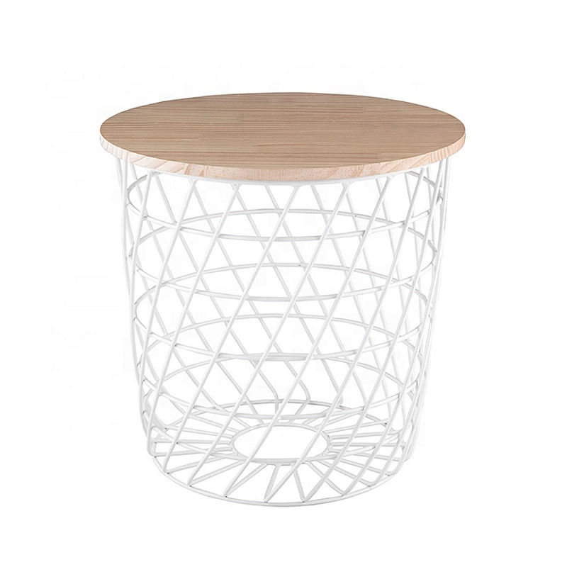 Decent modern home luxury furniture design round metal wire coffee table
