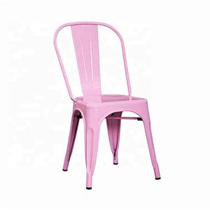 Colorful economic stackable dining metal chair