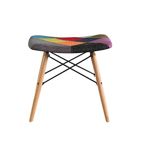 Multi-pattern natural modern upholstered beech legs chair