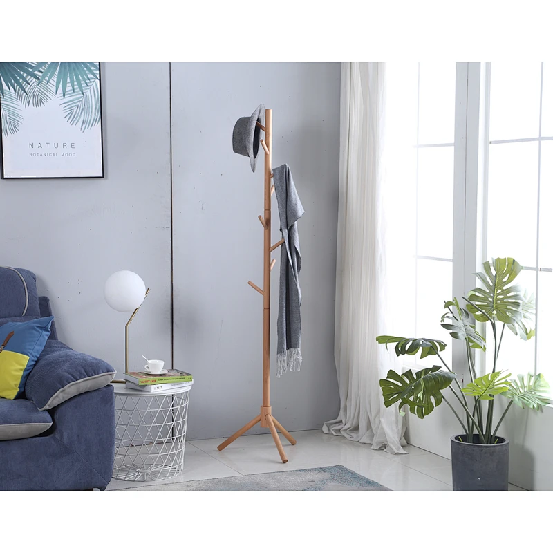 Wholesale Hat & coat shelf Wooden Tree Shaped Coat Rack