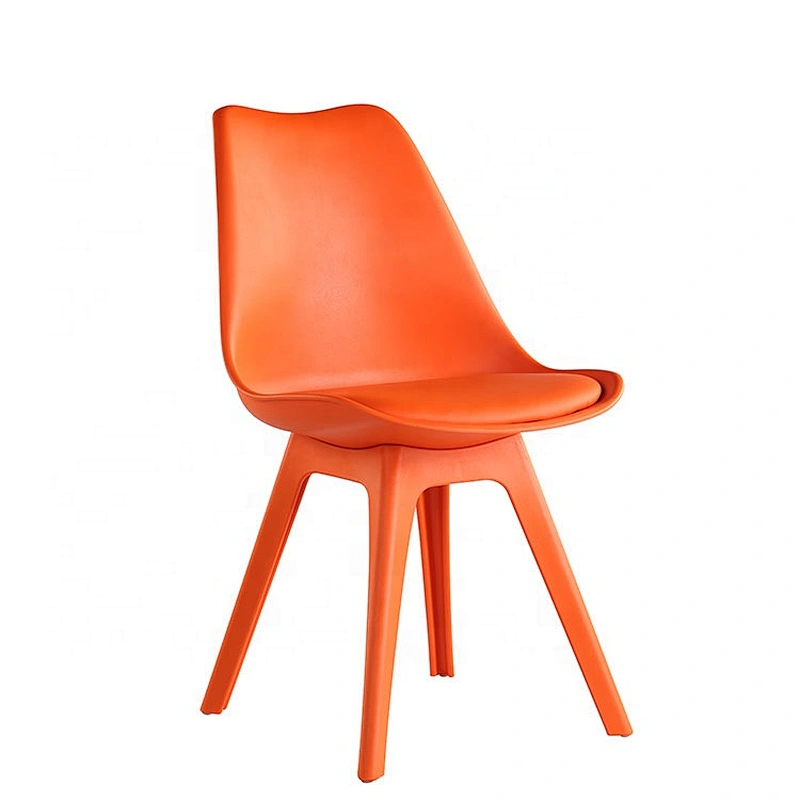 Colored No armrest Plastic tulip side chair dining chair