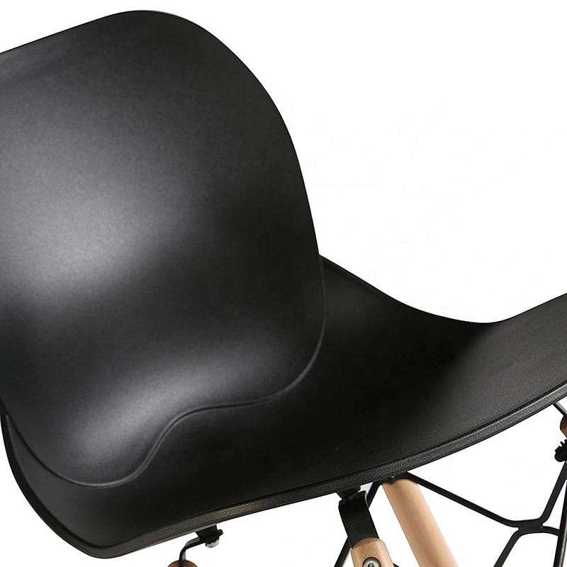 Nordic modern design dining room furniture plastic black chair