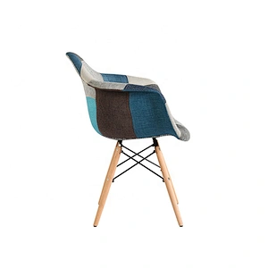 Commercial Modern dining plastic design chair with wood legs