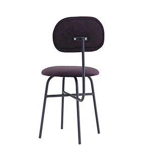 Anti static simple modern style fabric stackable chair with metal leg