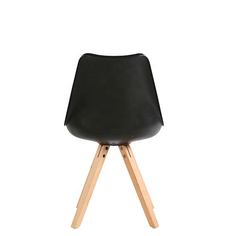 Modern Design No Armrest Dinning tulip chair with beech leg