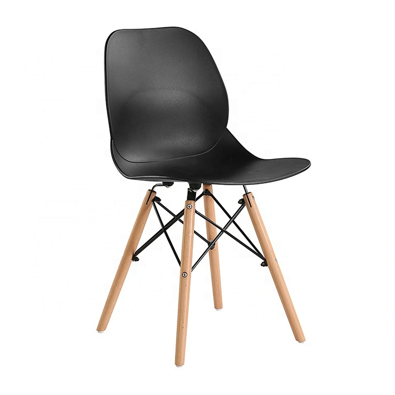 Modern plastic high back comfort wooden leisure chair