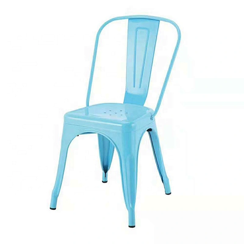 Colorful economic stackable dining metal chair