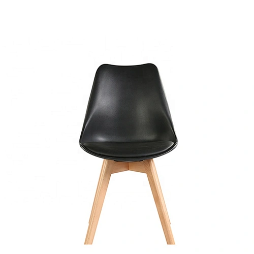 Colored vintage cheap tulip chair with wooden legs